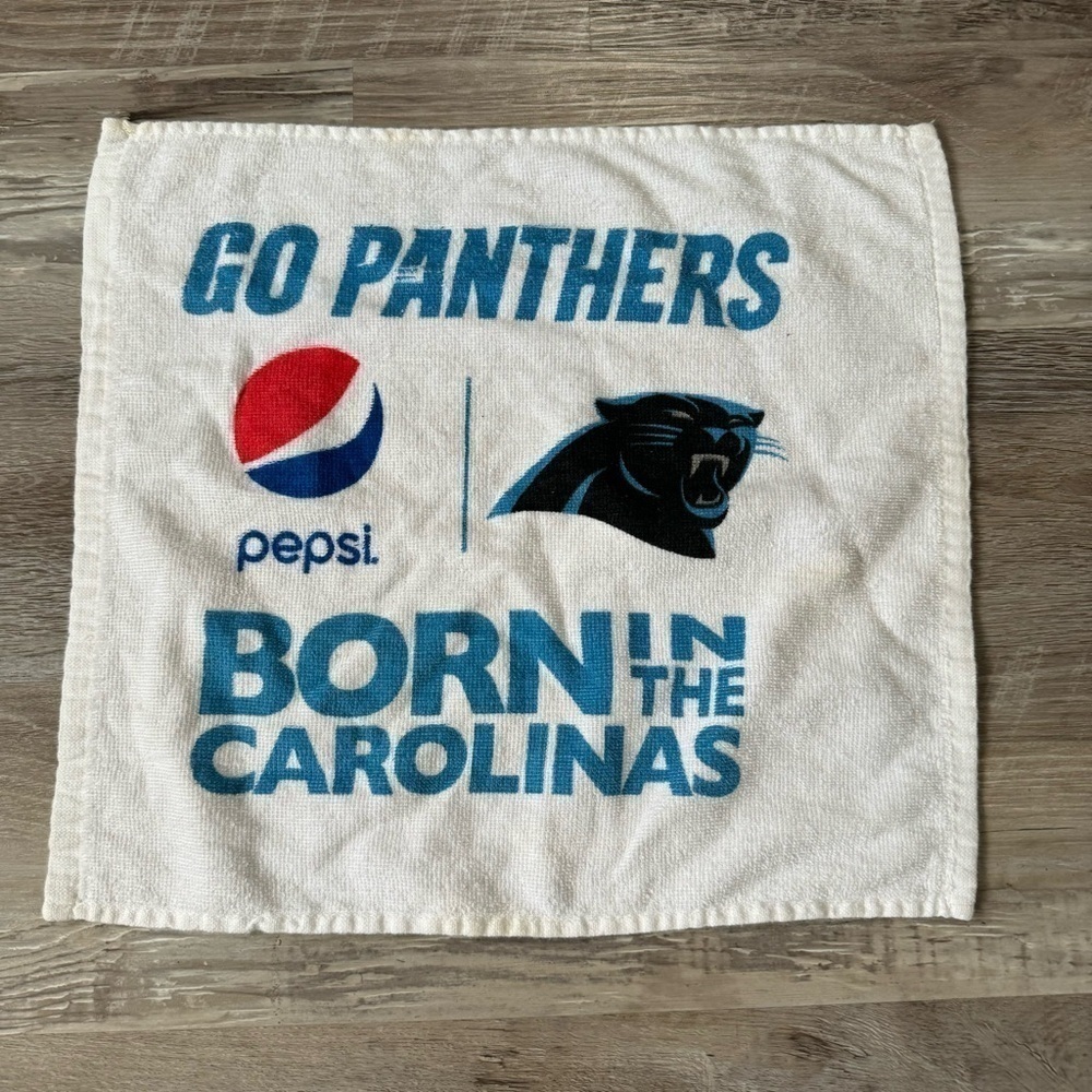 Carolina Panthers Pepsi NFL Football rally towel 
Measures 16”x14” no issues - Picture 2 of 7